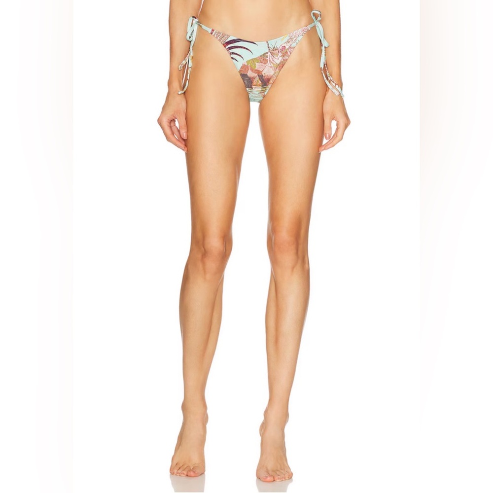Skims X Roberto Cavalli Designer Collab Dipped Tie Bikini Bottoms Fagianella NWT - Picture 2 of 5